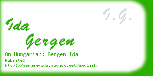 ida gergen business card